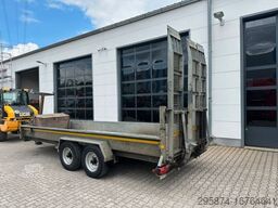 Demmler TT119 Tiefladeranhänger mit Rampen Fräse