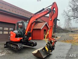 Kubota KX057-4 tracked excavator w/ tiltrotator – 3 bucke