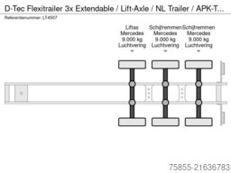 D-Tec Flexitrailer 3x Extendable / Lift-Axle / NL Tra...