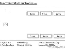 System Trailer 3 Achs Mega 2,9m hoch Carrier 1850 Porta