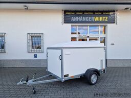 trailershop Kofferanhänger mit Deckel 245x130x140cm 750kg 100kmH 205cm hoch