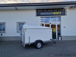 trailershop Kofferanhänger mit Deckel 245x130x140cm 750kg 100kmH 205cm hoch