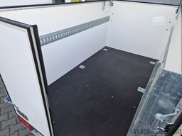 trailershop Kofferanhänger mit Deckel 245x130x140cm 750kg 100kmH 205cm hoch
