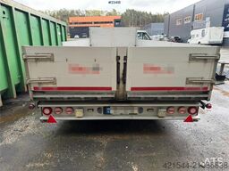 HFR 2 akslet galvanized flat trailer with folding side