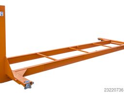A1 Container Twist-Lock-Unterrahmen für 20 Fuß Container - RAL 2011 Tieforange - Abrollcontainer