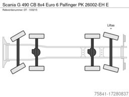 Scania G 490 CB 8x4 Euro 6 Palfinger PK 26002-EH E