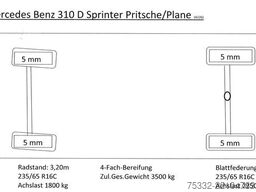 Mercedes-Benz 310 D Sprinter 2,8 m Plane 5 Gang Schalt
