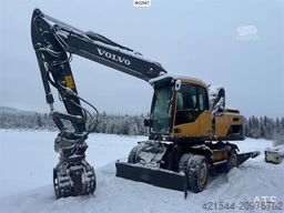 Volvo EW160D wheeled excavator with elevating cab and so