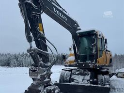 Volvo EW160D wheeled excavator with elevating cab and so