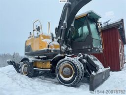 Volvo EW160D wheeled excavator with elevating cab and so