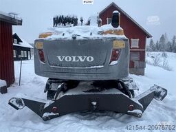 Volvo EW160D wheeled excavator with elevating cab and so