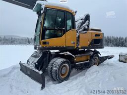 Volvo EW160D wheeled excavator with elevating cab and so