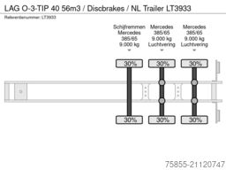 LAG O-3-TIP 40 56m3 / Discbrakes / NL Trailer