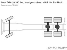 MAN TGA 26.390 6x4, Handgeschakeld, HIAB 144 E-4 Ra...