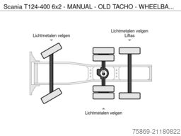 Scania T124-400 6x2 - MANUAL - OLD TACHO - WHEELBASE 3...