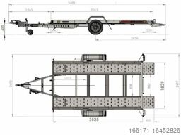 TEMARED CAR FLAT 3518 U - 1300/1500/1800kg Autotransport