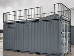 20 Fuß Conainer mit Dachterasse Eventcontainer / Beach-House / Imbiss