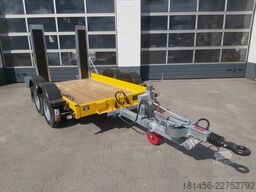 trailershop Baumaschinen Bagger Anhänger mit höhenverstellbarer Deichsel Nutzlast 1850kg