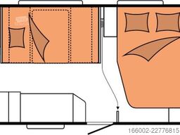HOBBY De Luxe 545 KMF Modell 2027 Garage ausgestellt