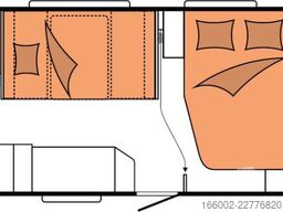 HOBBY De Luxe 545 KMF Modell 2027 3-er Etagenbett