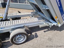 trailershop riesig Debon PW 3.6 mit Bordwandaufsatz elektro
