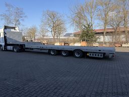 Polpriklopnik z nizko nakladalno ploščadjo Möslein STO 3 Schwebheim  3 Achs Satteltieflader Plato 45 t GGfür Fertigteile, Baumaschinen oder Container