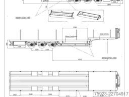 Reistreyler 3 axle semi low loader