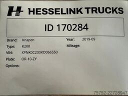 Knapen Trailers K200 K200 72m3 Agrar 72m3 Aut. zeil Nieuwe APK