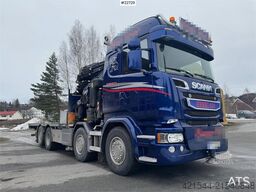 Scania R580 8x2 crane truck – 80 t/m Fassi crane with jib