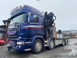 Scania R580 8x2 crane truck – 80 t/m Fassi crane with jib