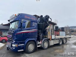 Scania R580 8x2 crane truck – 80 t/m Fassi crane with jib