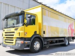 Autocarro con pianale e telone Scania P340  E3 Alu-Latten LBW AHK Alufelgen Blatt Luft