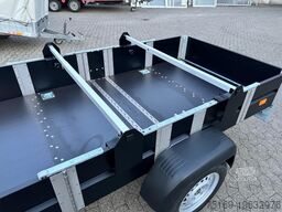 Faltos Blackline mit Fahrradträger, 750 kg, 2420 x 1240 x 300 mm