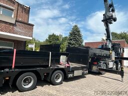 MERCEDES-BENZ 2651 SZM+HIAB 638 Kran6x6 ausziehbarer Tieflader