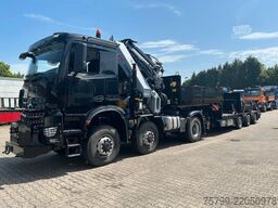 MERCEDES-BENZ 2651 SZM+HIAB 638 Kran6x6 ausziehbarer Tieflader