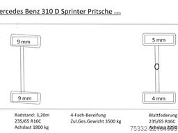 Mercedes-Benz 310 D Sprinter 2,8m Pritsche 5 Gang AHK