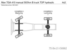 Man TGA 410 manual 503'km B truck TOP hydraulic