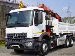 Mercedes-Benz Arocs 2636 / 6x4 / HDS Fassi / 3-Way Tip
