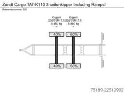 Zandt Cargo TAT-K110 3 seitenkipper Including Ramps!
