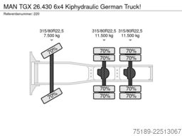MAN TGX 26.430 6x4 Kiphydraulic German Truck!