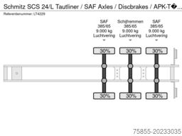 Schmitz SCS 24/L Tautliner / SAF Axles / Discbrakes / A...