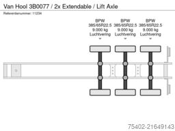 Van Hool 3B0077 / 2x Extendable / Lift Axle