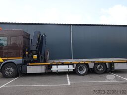 DAF XF 460 6x2 flatbed truck with Palfinger PK 5000...