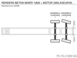 RENDERS BETON MIXER 12M3 + MOTOR (MALAXEUR/MISCHER)