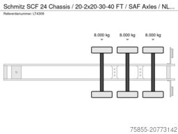 Schmitz SCF 24 Chassis / 20-2x20-30-40 FT / SAF Axles /...