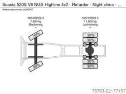 Scania 530S V8 NGS Highline 4x2 - Retarder - Night cli...