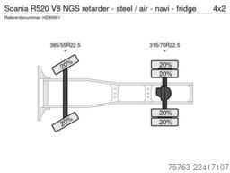 Scania R520 V8 NGS retarder - steel / air - navi  - fr...