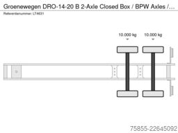 Groenewegen DRO-14-20 B 2-Axle Closed Box / BPW Axles / Ste...