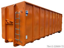 A1 Container Normbehälter 36 m³ Doppelflügeltür ? RAL 2011 Tieforange ? Abrollcontainer