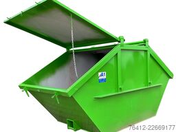 A1 Container Deckelmulde 7 m³ ? RAL 6018 Gelbgrün ? Absetzmulde